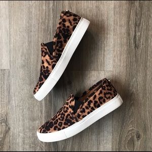 So cute! 🐆 Steve Madden leopard slip-on sneakers